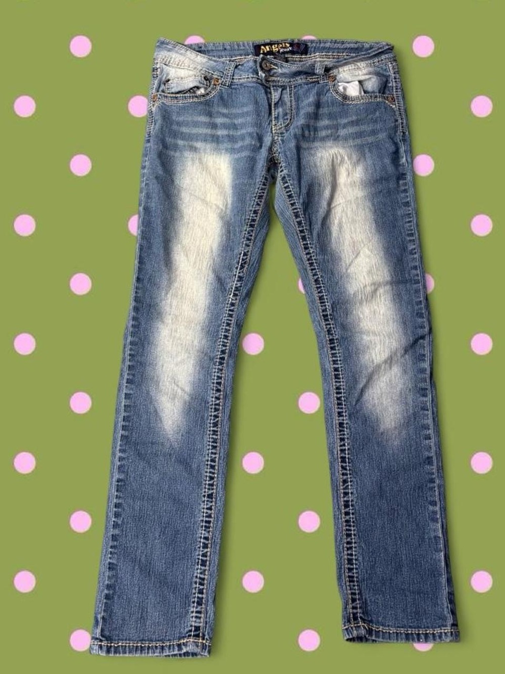 Angels Jeans Women's Light Blue Straight-Leg Jeans
